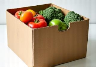 Corrugated box designed for fresh produce